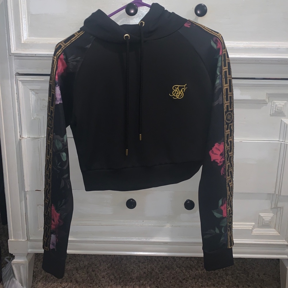 Black Cropped Hoodie